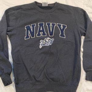 navy crewneck